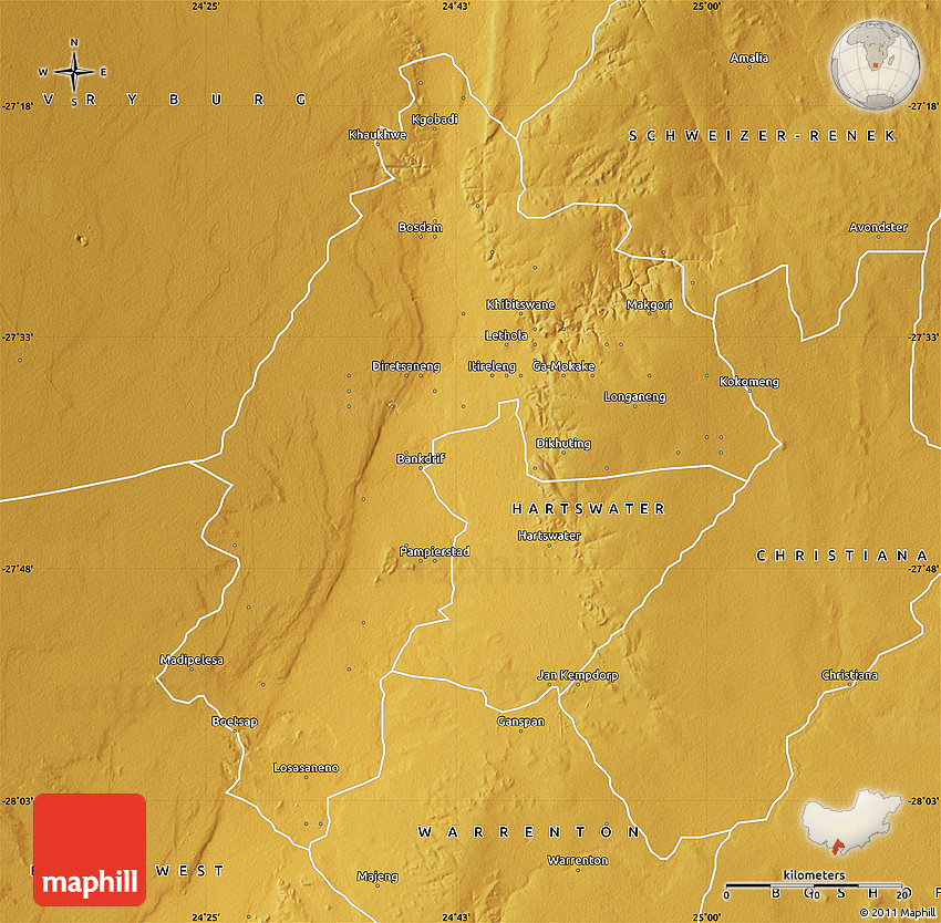 Physical Map of TAUNG