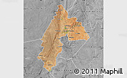 Satellite Map of TAUNG, desaturated
