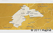 Shaded Relief Panoramic Map of TAUNG, physical outside