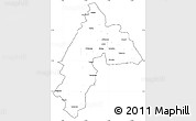 Blank Simple Map of TAUNG, cropped outside