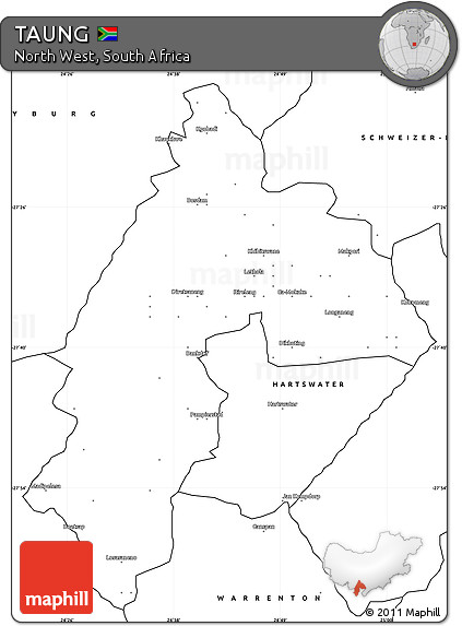 Blank Simple Map of TAUNG
