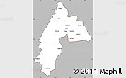 Gray Simple Map of TAUNG, cropped outside