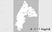 Gray Simple Map of TAUNG, single color outside