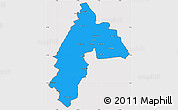 Political Simple Map of TAUNG, cropped outside