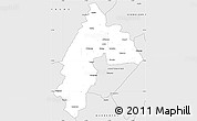 Silver Style Simple Map of TAUNG