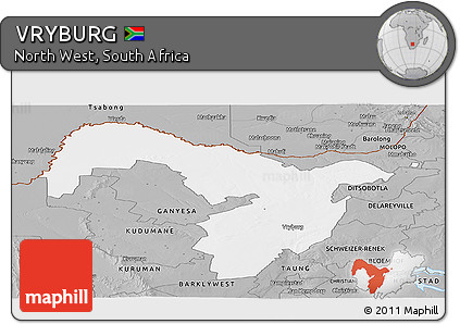 Gray Panoramic Map of VRYBURG
