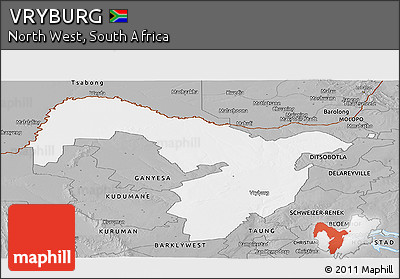 Gray Panoramic Map of VRYBURG
