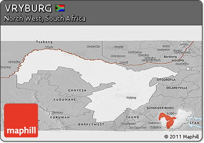 Gray Panoramic Map of VRYBURG