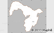 Gray Simple Map of VRYBURG, cropped outside