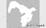 Gray Simple Map of VRYBURG, single color outside