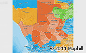 Political Shades 3D Map of Northern Cape