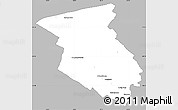 Gray Simple Map of BARKLY WEST, single color outside