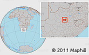 Gray Location Map of KIMBERLEY