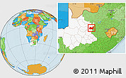 Political Location Map of KIMBERLEY, highlighted parent region