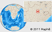 Shaded Relief Location Map of KIMBERLEY