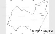 Blank Simple Map of KIMBERLEY, cropped outside