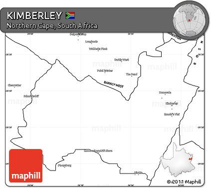 Blank Simple Map of KIMBERLEY
