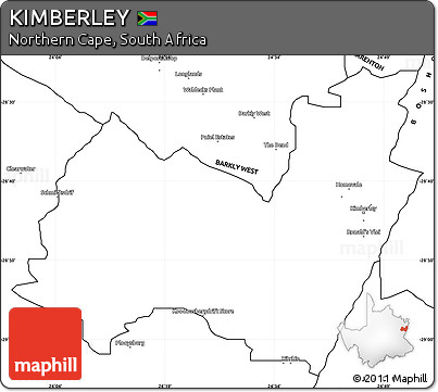 Blank Simple Map of KIMBERLEY