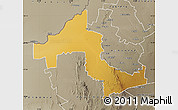 Physical Map of KURUMAN, semi-desaturated