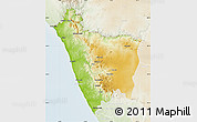 Physical Map of NAMAKWALAND, lighten