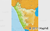 Physical Map of NAMAKWALAND, political outside