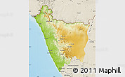 Physical Map of NAMAKWALAND, shaded relief outside