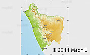 Physical Map of NAMAKWALAND, single color outside