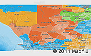 Political Shades Panoramic Map of Northern Cape