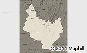 Shaded Relief Map of PRIESKA, darken