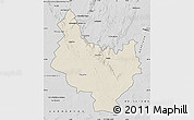 Shaded Relief Map of PRIESKA, desaturated
