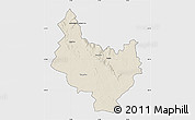 Shaded Relief Map of PRIESKA, single color outside
