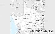 Silver Style Simple Map of Northern Cape