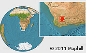Satellite Location Map of SUTHERLAND