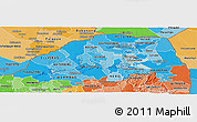 Political Shades Panoramic Map of Northern Province