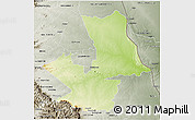 Physical 3D Map of PHALABORWA, semi-desaturated