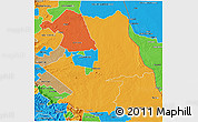 Political 3D Map of PHALABORWA