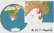 Satellite Location Map of PHALABORWA, highlighted country