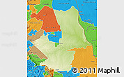 Physical Map of PHALABORWA, political outside