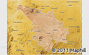 Satellite 3D Map of SESHEGO, physical outside