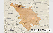 Satellite 3D Map of SESHEGO, shaded relief outside
