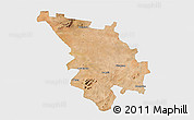 Satellite 3D Map of SESHEGO, single color outside