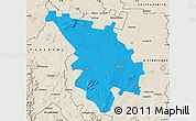 Political Map of SESHEGO, shaded relief outside