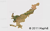 Satellite 3D Map of THOHOYANDOU, cropped outside