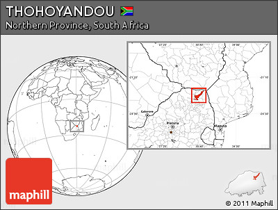 Blank Location Map of THOHOYANDOU