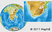 Physical Location Map of THOHOYANDOU, highlighted parent region, within the entire country