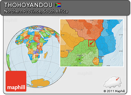 Political Location Map of THOHOYANDOU