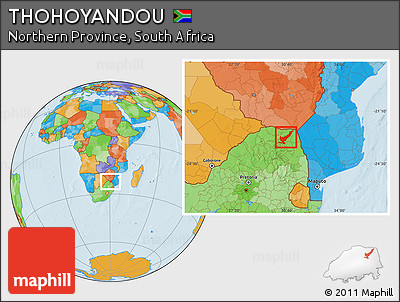 Political Location Map of THOHOYANDOU