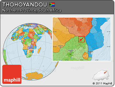Political Location Map of THOHOYANDOU