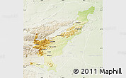 Physical Map of THOHOYANDOU, lighten