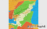 Physical Map of THOHOYANDOU, political outside